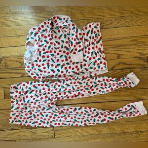 Hanna Andersson Kids Pajama Set - Red and Green